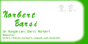 norbert barsi business card